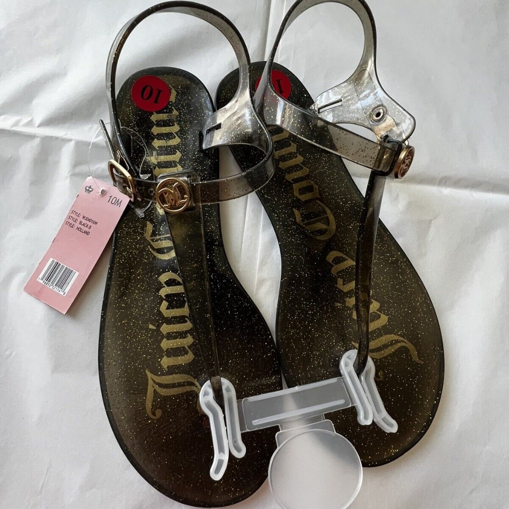 Juicy Couture Jelly Flip Flop Sandals Thong Size 10m  Brand New